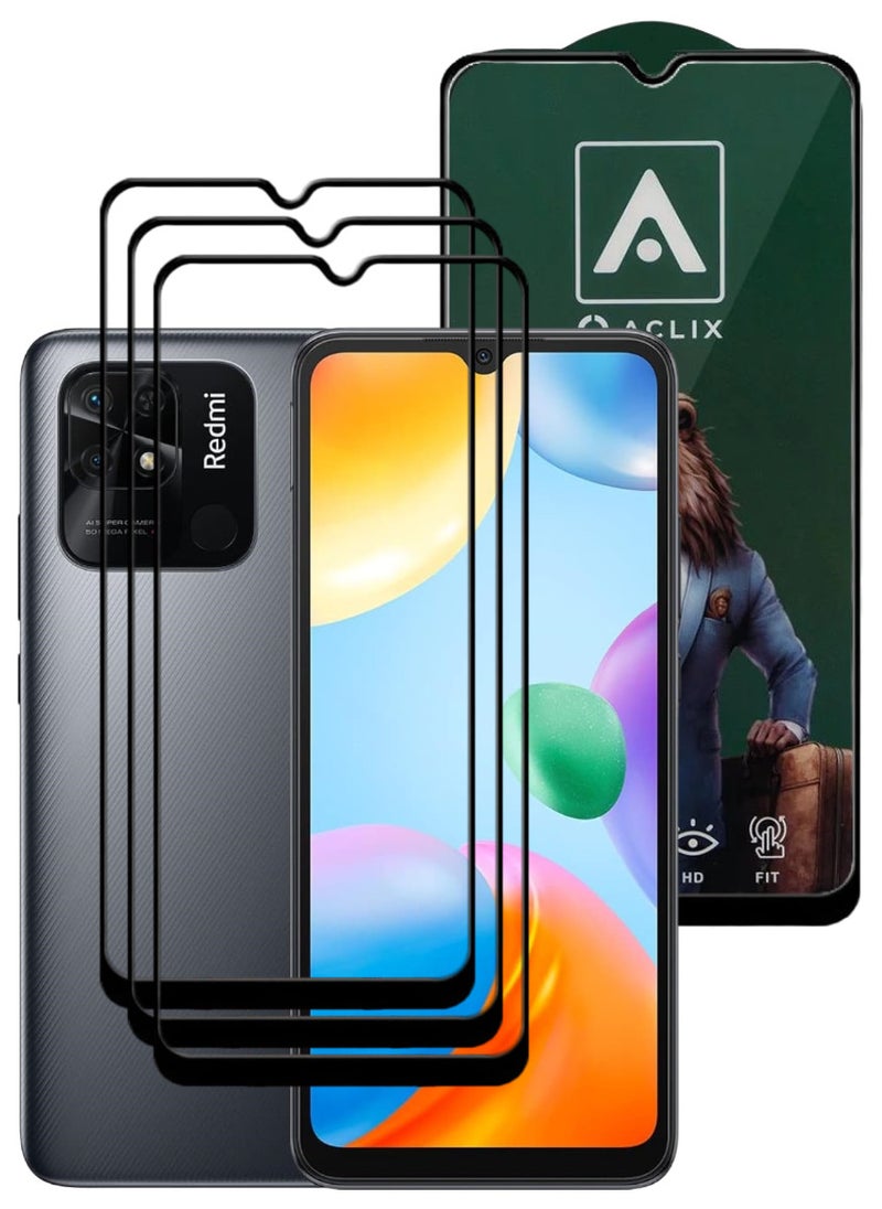 ACLIX 3 Pieces Antistatic ESD Dustproof Premium Quality High Definition Tempered Glass Screen Protector Designed For Xiaomi Redmi 10C - Image 1