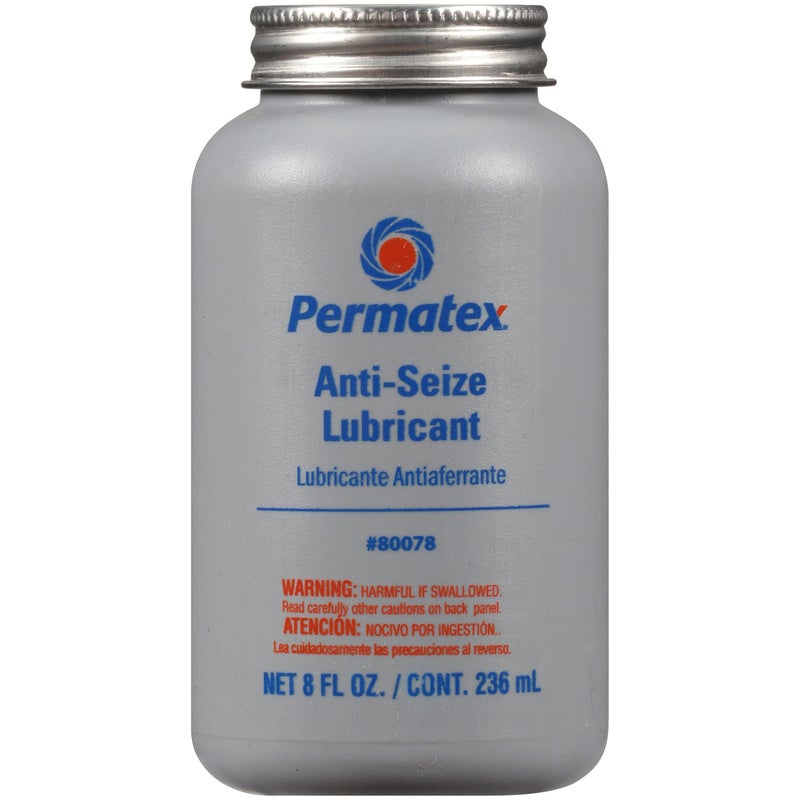 Permatex Permatex 80078 Anti-Seize Lubricant With Brush Top Bottle Prevents Galling, Corrosion, Seizing, Refined Blend Aluminum, Copper, And Graphite Lubricants For Spark Plugs 8 oz  - Image 1