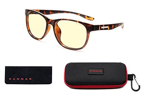 GUNNAR غونار - نظارات ألعاب وحاسوب مميزة للأطفال (عمر 12+) - تحجب 65% من الضوء الأزرق - رشيق، صدفي، لون كهرماني - Image 3