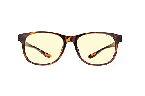 GUNNAR غونار - نظارات ألعاب وحاسوب مميزة للأطفال (عمر 12+) - تحجب 65% من الضوء الأزرق - رشيق، صدفي، لون كهرماني - Image 1