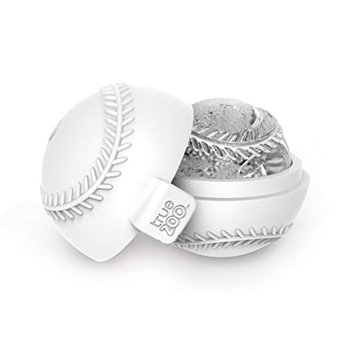 True Zoo Baseball Ice Mold Silicone Ice Sphere Mold Novelty Ice Maker Set of 1 White Dishwasher Safe Ice Cube Tray