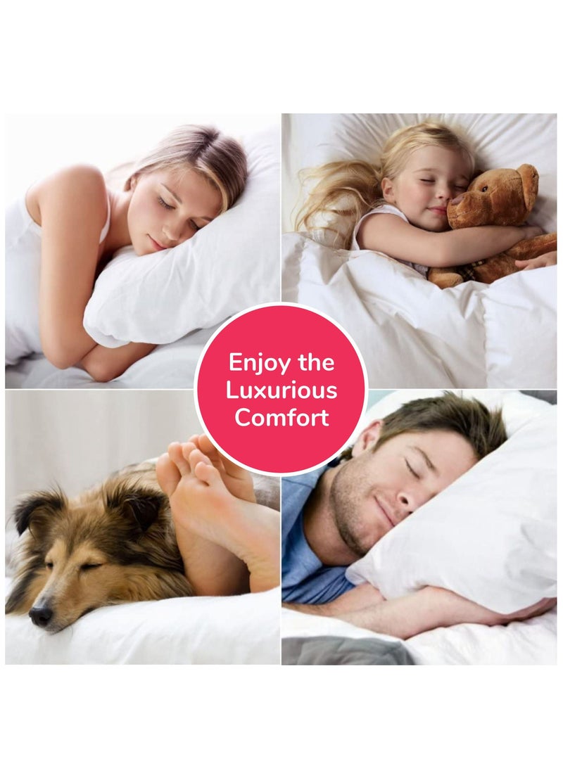Donetella Hotel Mattress Topper Double Size 200x200+8 cm  Fitted Style With 1000Gsm and Cotton Fabric , White  - Image 4