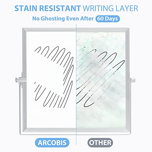 ARCOBIS Small WhiteBoard with Stand 10" X 10", Magnetic Double-Sided Dry Erase White Board Easel for Desk Students Home Office - Image 3