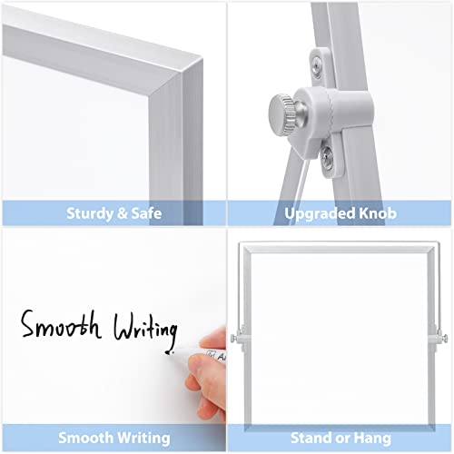 ARCOBIS Small WhiteBoard with Stand 10" X 10", Magnetic Double-Sided Dry Erase White Board Easel for Desk Students Home Office - Image 4