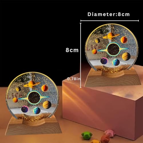 One94Store 3D Acrylic LED Night Light – Warm White & Space Design with Durable Plastic Base, Decorative Table Lamp for Bedroom, Living Room, Kids Room, Study & Home Décor Gifting - Image 2