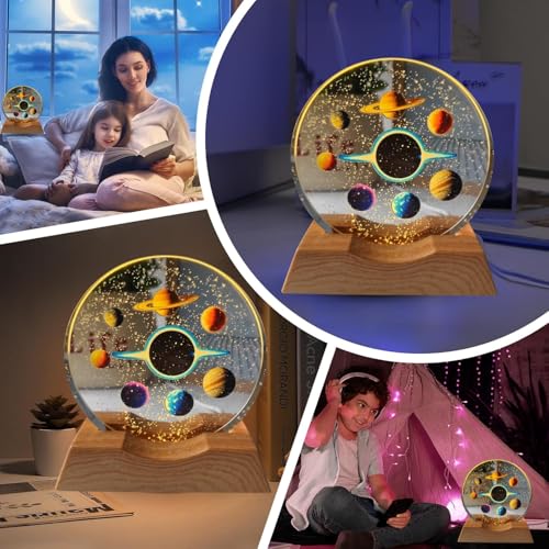 One94Store 3D Acrylic LED Night Light – Warm White & Space Design with Durable Plastic Base, Decorative Table Lamp for Bedroom, Living Room, Kids Room, Study & Home Décor Gifting - Image 3