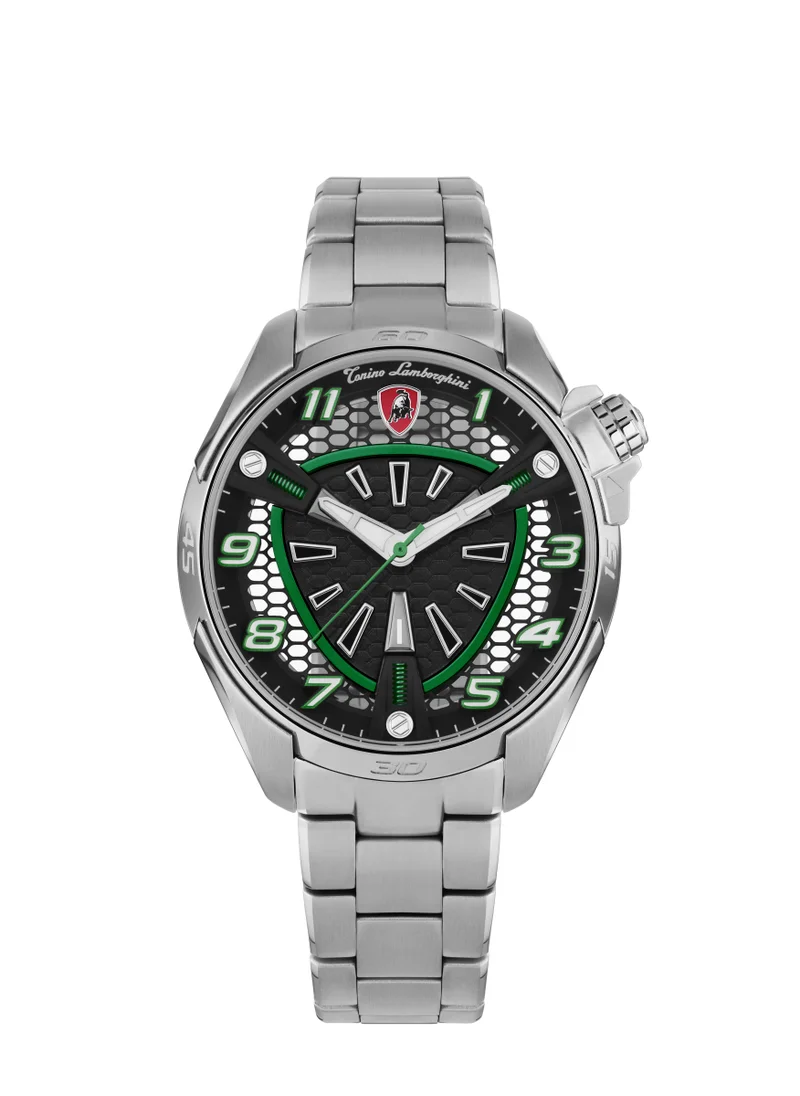 تونينو لامبورجيني TLABSG-SS-B - Tonino Lamborghini SHOCK ABS SS/GREEN Male Watch