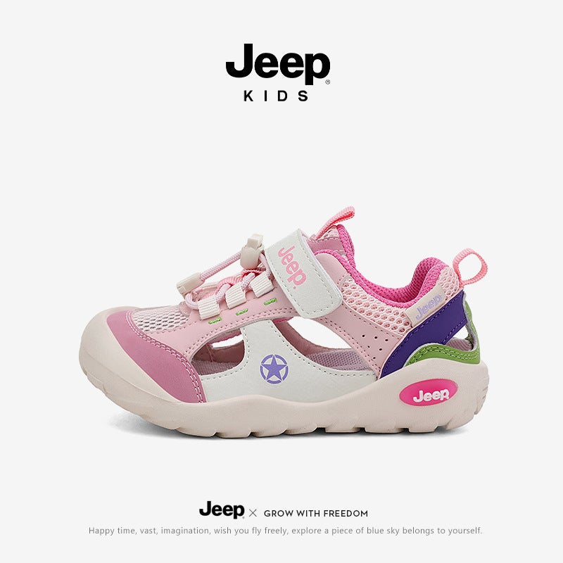 Jeep Girls Sports Sandals Mesh Breathable Shoes Summer Kidsren'S River Tracing Shoes Girls Beach Shoes - Image 1