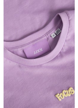 JJXX Jxpriya Women Purple T-Shirt 12251997-LILACBREEZE  - Image 4