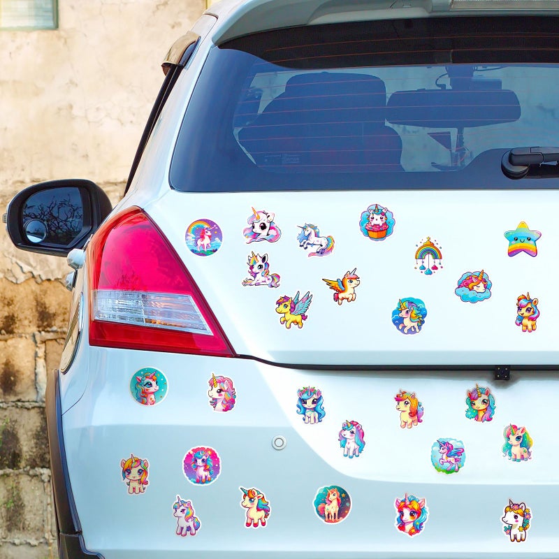 50pcs Unicorn Waterproof Doodle Stickers for Car Laptop Phone Case Luggage - Image 3