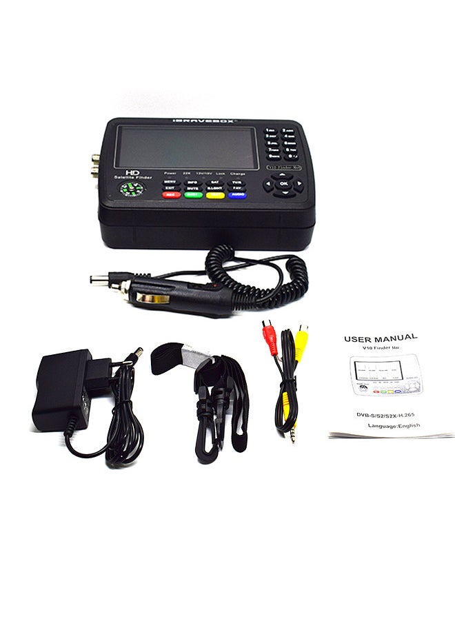 iBravebox - iBRAVEBOX V10 Finder Max HD Satellite TV Signal Finder DVB-S/S2/S2X Digital Handheld Signal Meter Satellite Finder H.265 4.3Inch LCD - Image 1