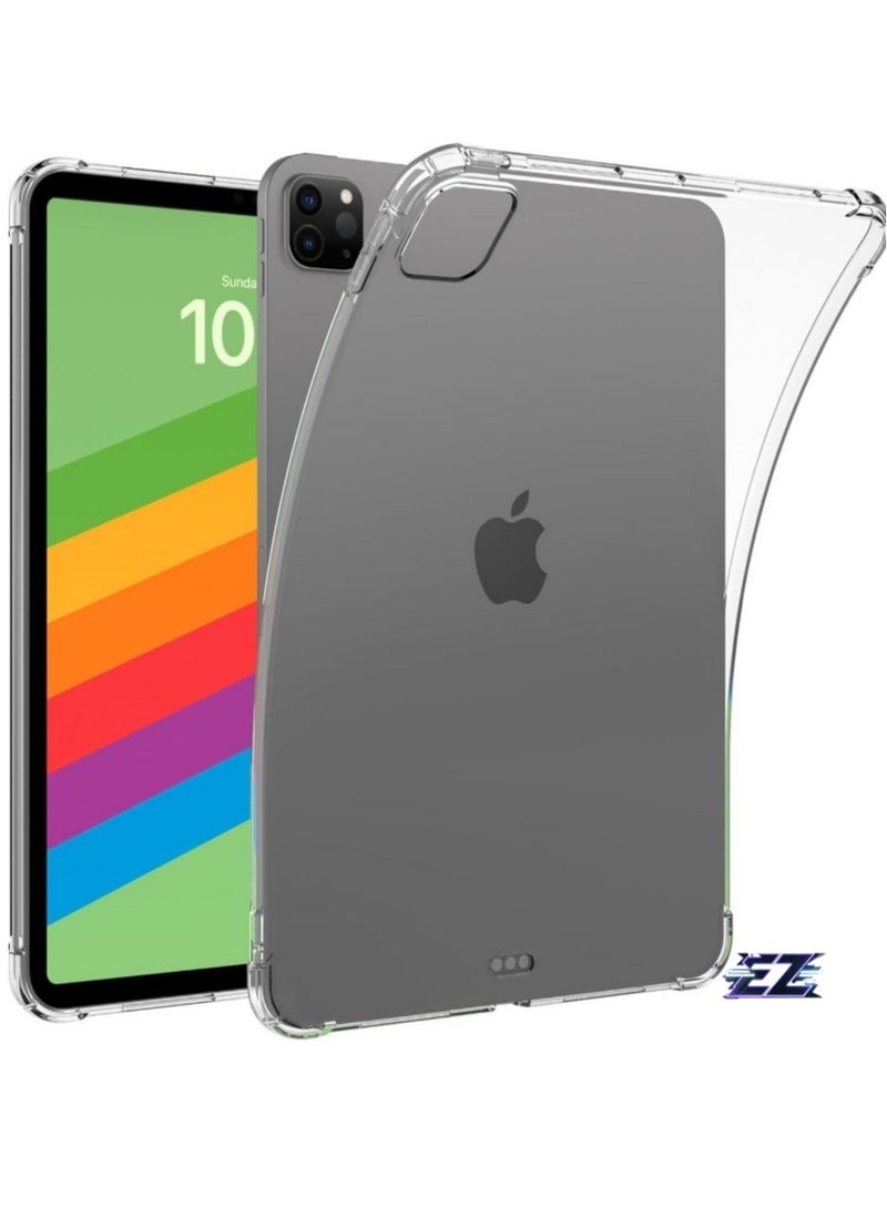 راكسوم جراب لجهاز iPad Air 13" 2024 - غطاء واقٍ خفيف الوزن وناعم من مادة TPU، وظهر مضاد للخدش ومقاوم للصدمات لجهاز iPad Pro 13 بوصة (شفاف) - Image 2