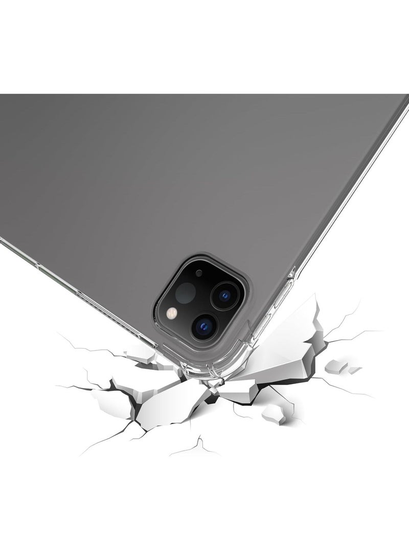 راكسوم جراب لجهاز iPad Air 13" 2024 - غطاء واقٍ خفيف الوزن وناعم من مادة TPU، وظهر مضاد للخدش ومقاوم للصدمات لجهاز iPad Pro 13 بوصة (شفاف) - Image 3