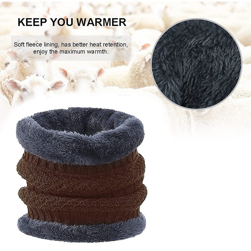 Wearslim قبعات صوف دافئة ®، قبعة رأس مع دافئ للرقبة مجموعة قبعات شتوية وشالات للرجال والنساء - Image 3