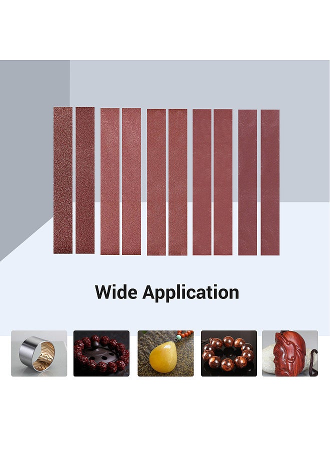 30*380mm Sanding Belts (1.18x14.96 inch) 10Pcs Belts (60/60/80/120/240/320/400/600/800/1000 Grits, One for Each Type) for Home Use Mini Belt Sander  - Image 2