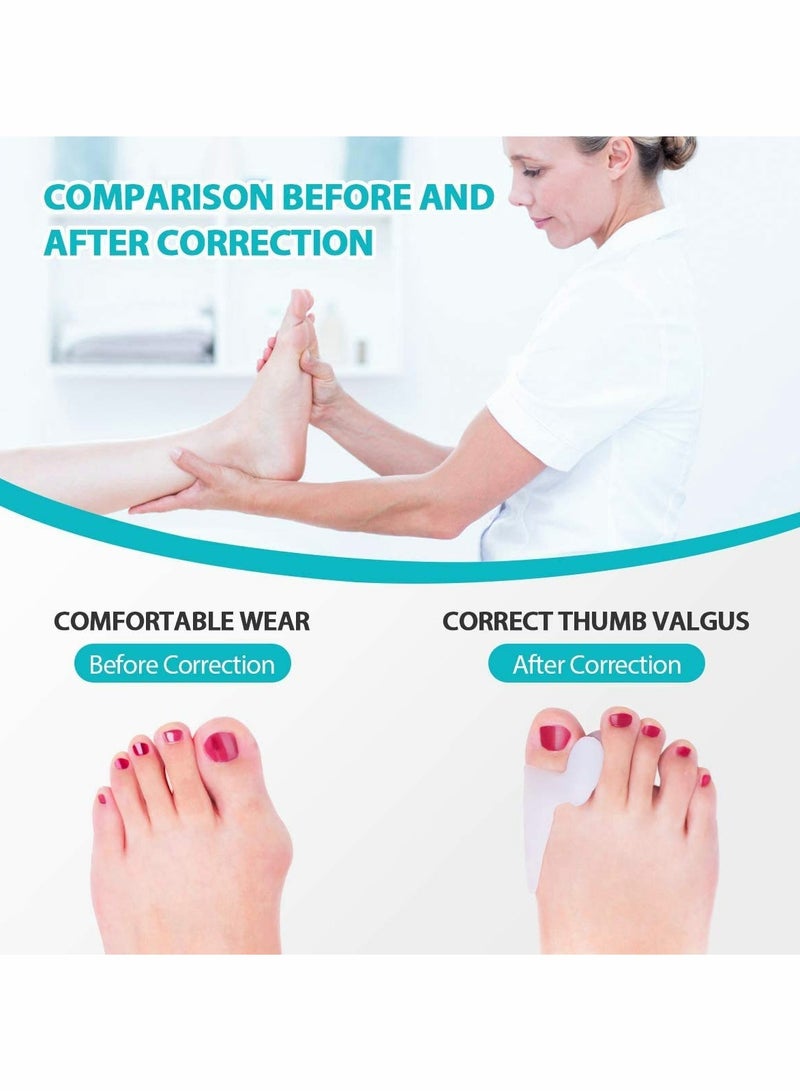 Bunion Corrector and Toe Straightener 2Pcs Silicone Toe Separators BPA Free One Size Bunion Pads Support - Image 3