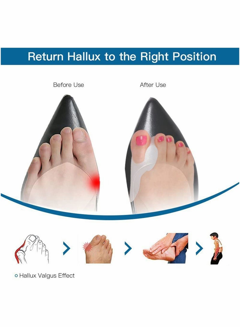 Bunion Corrector and Toe Straightener 2Pcs Silicone Toe Separators BPA Free One Size Bunion Pads Support - Image 2