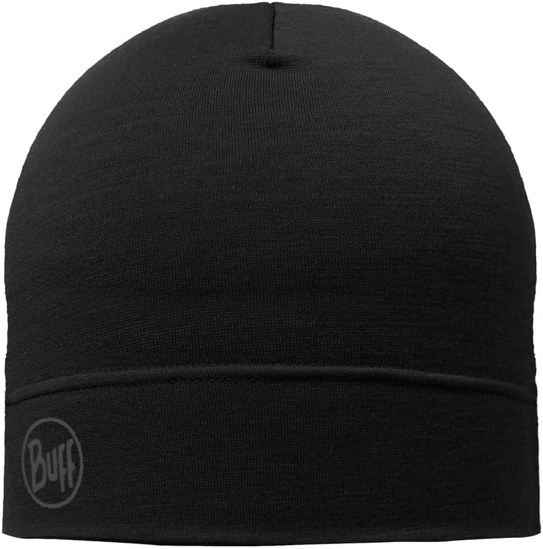 Buff Unisex Solid Heavyweight Merino Wool Hat - Black - Image 1