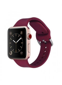More Plus Apple Watch Silicone Strap - Burgundy, 22mm