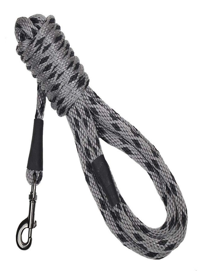 Mendota Pet Mendota Small Snap Leash 3/8 inch x 15 ft - Black Ice - Silver - Image 1