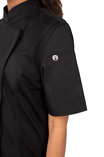 Chef Works Women's Springfield Chef Coat, Black, Large - Image 3