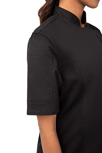 Chef Works Women's Springfield Chef Coat, Black, Large - Image 2
