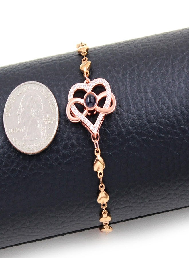 Tobestu Infinite Heart Link Chain Bracelet that Says I Love You in 100 Different Languages Romantic Valentines Birthday Gifts for Her Y4432 (Rose Gold) - Image 4