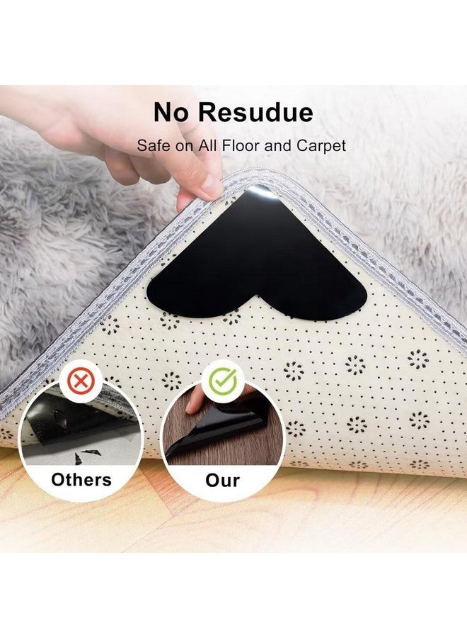 Kadrama Rug Corners Gripper, (16 Pack) Carpet Tape for Hardwood Floor, Non Slip Grippers Pads to Hold Rugs Down, Prevent Sliding Grip Stickers No Damage on Wood Area Rug Anti Curling - Image 3