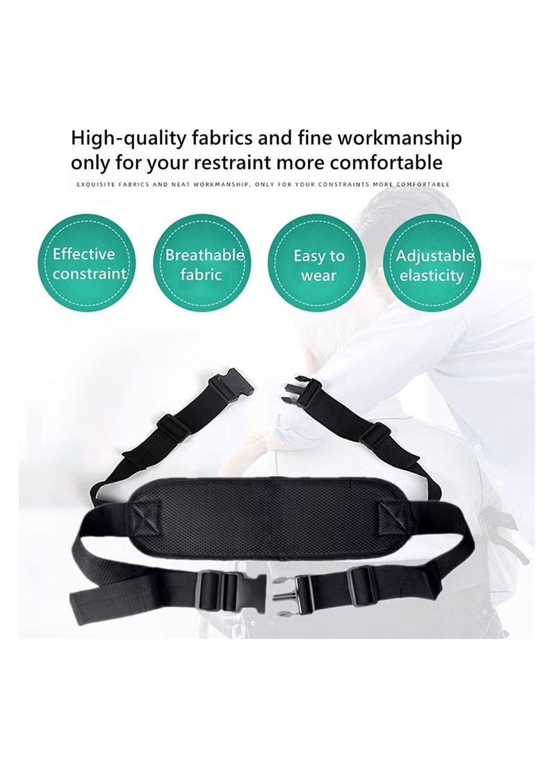 Wheelchair Seat Belt Adjustable Medical Wheelchair Safety Harness for Patient Caring, Cushion Harness Straps with Easy Release Buckle - Image 3