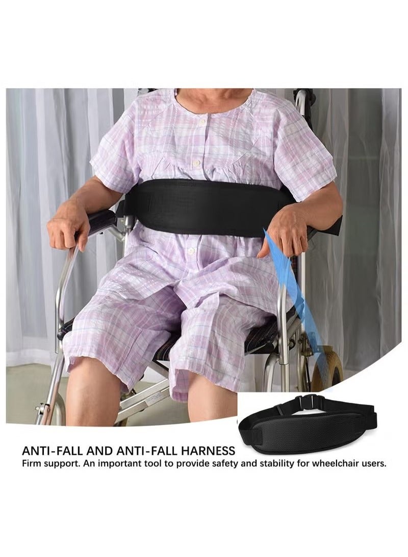 Wheelchair Seat Belt Adjustable Medical Wheelchair Safety Harness for Patient Caring, Cushion Harness Straps with Easy Release Buckle - Image 4