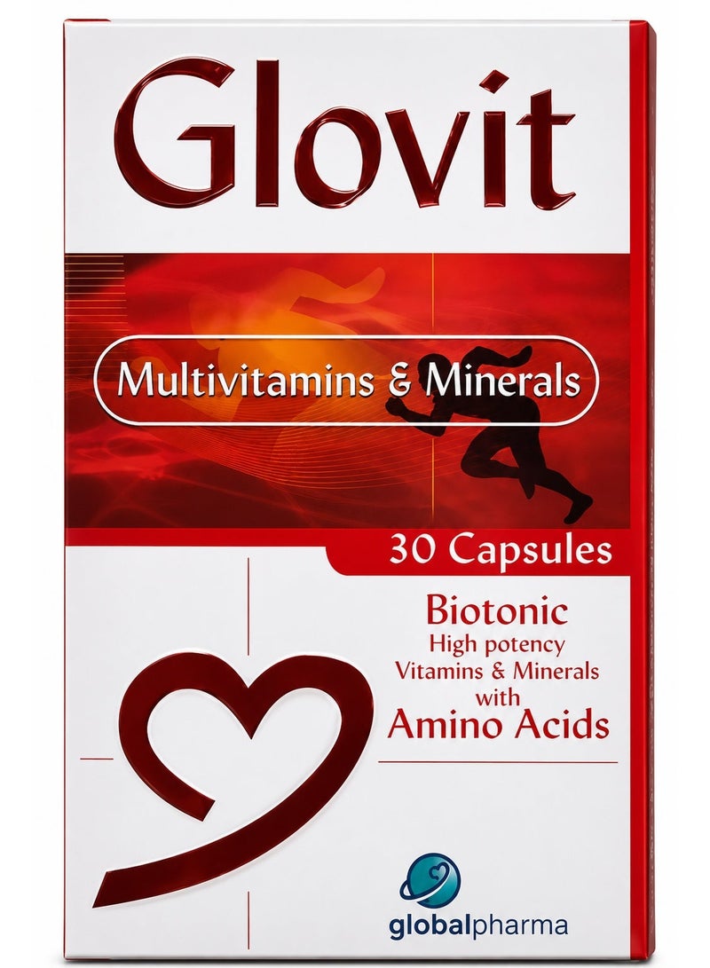 GLOBALPHARMA GLOVIT MULTIVITAMIN&MINERALS 30 CAPS - Image 1