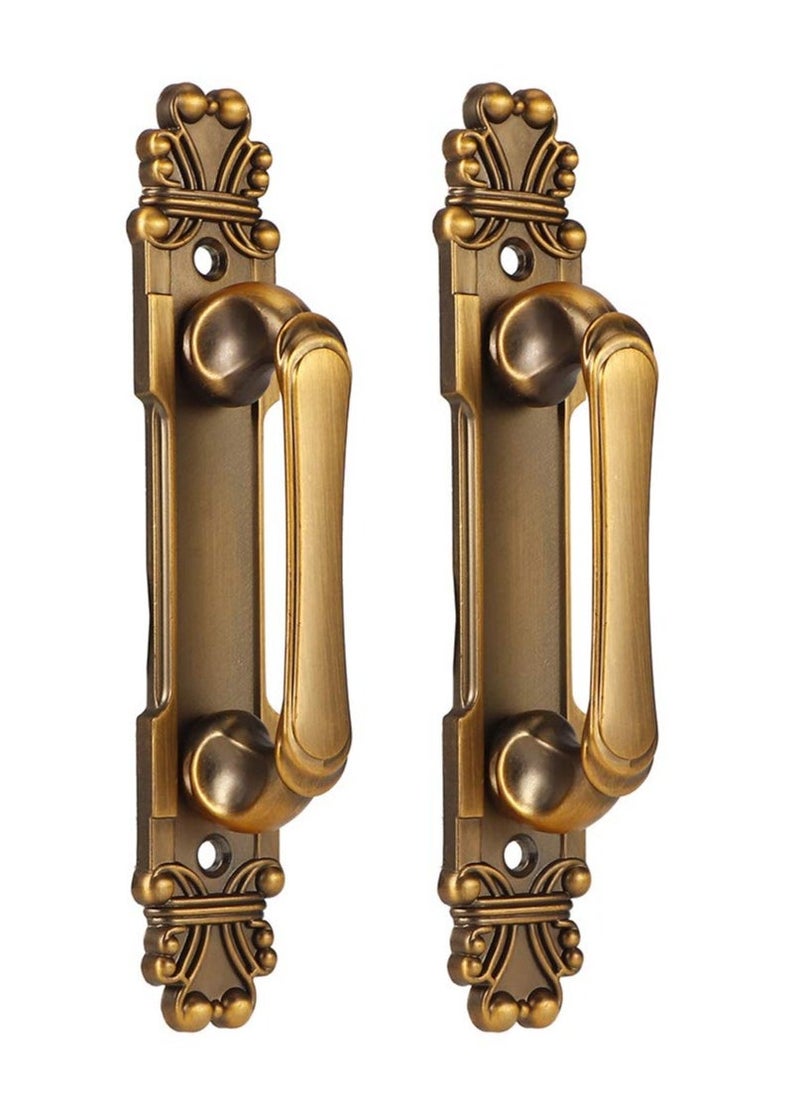 European Style Antique Zinc Alloy Door Handles - 2Pcs/Set Cabinet Hardware Accessory for Most Doors, Cabinets, Drawers, and Wardrobes - Image 1