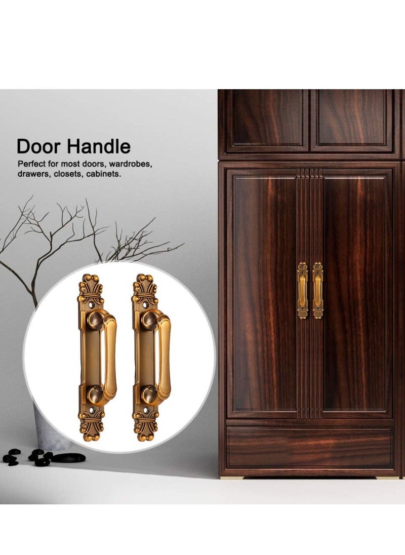 European Style Antique Zinc Alloy Door Handles - 2Pcs/Set Cabinet Hardware Accessory for Most Doors, Cabinets, Drawers, and Wardrobes - Image 2