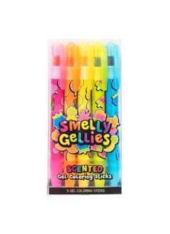 Scentco Smelly Gellies Scented Glidewrite Gel Coloring Sticks Crayons Highlighters 5 Count Gifts For Kids  - Image 1