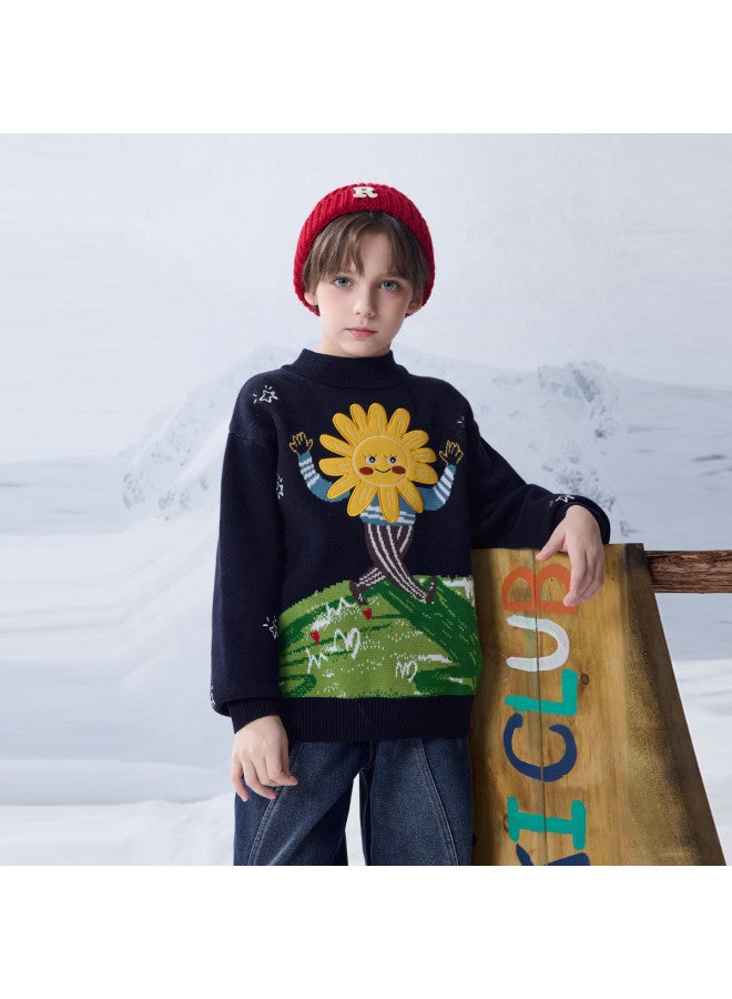 مكد سترة Mqd للربيع والخريف للأولاد بأسلوب الكلية العصري والرسوم الكاريكاتورية والكتابة الجدارية - Image 3