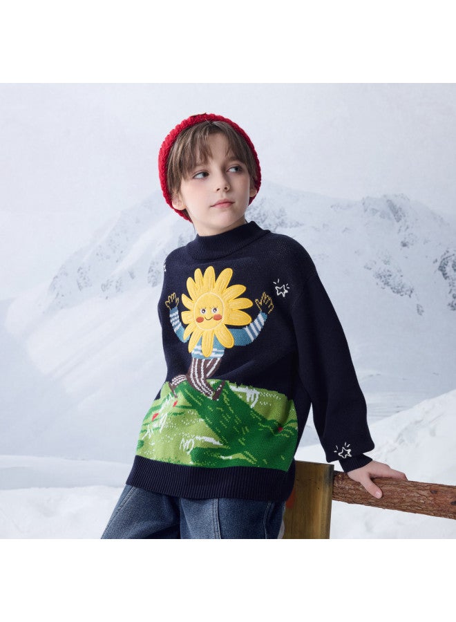 مكد سترة Mqd للربيع والخريف للأولاد بأسلوب الكلية العصري والرسوم الكاريكاتورية والكتابة الجدارية - Image 4