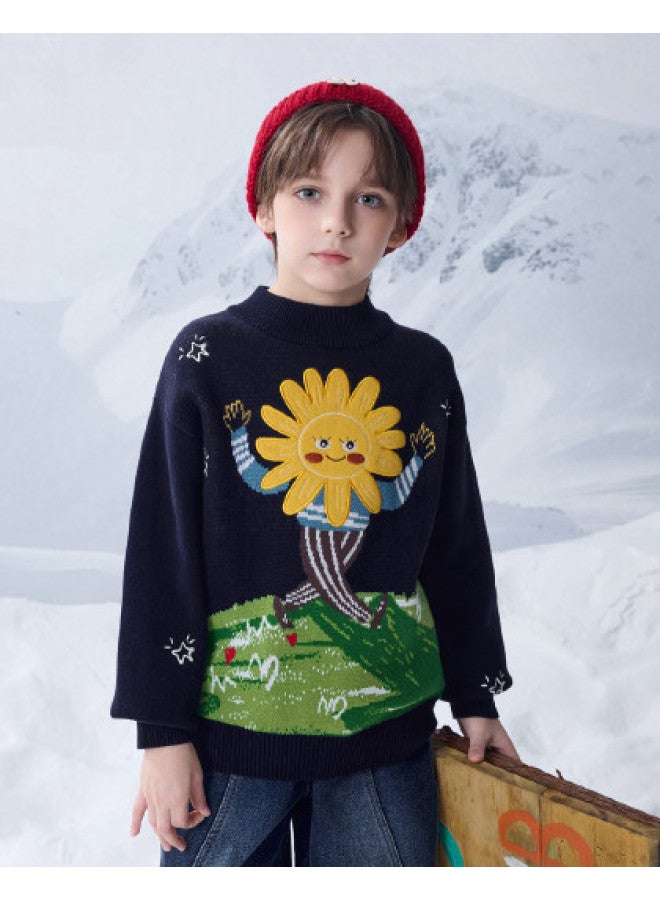 مكد سترة Mqd للربيع والخريف للأولاد بأسلوب الكلية العصري والرسوم الكاريكاتورية والكتابة الجدارية - Image 1