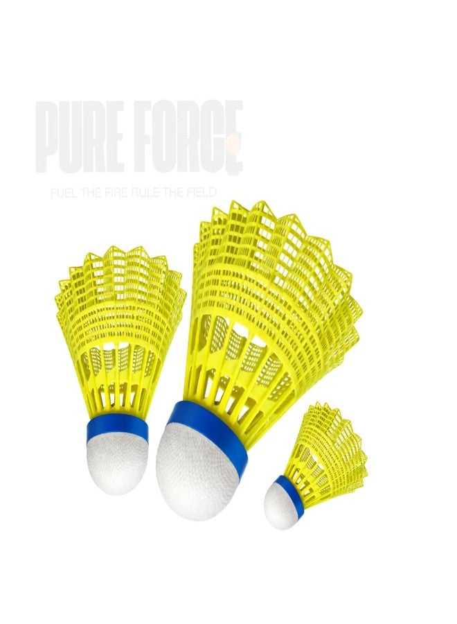 كرات تنس الريشة PUREFORCE، كرات نايلون - كرات تدريب عالية المرونة ومتينة، طيران ثابت، داخلية، مثالية لمباريات الهواة، تدريبات الأندية، والمرح العائلي - Image 4