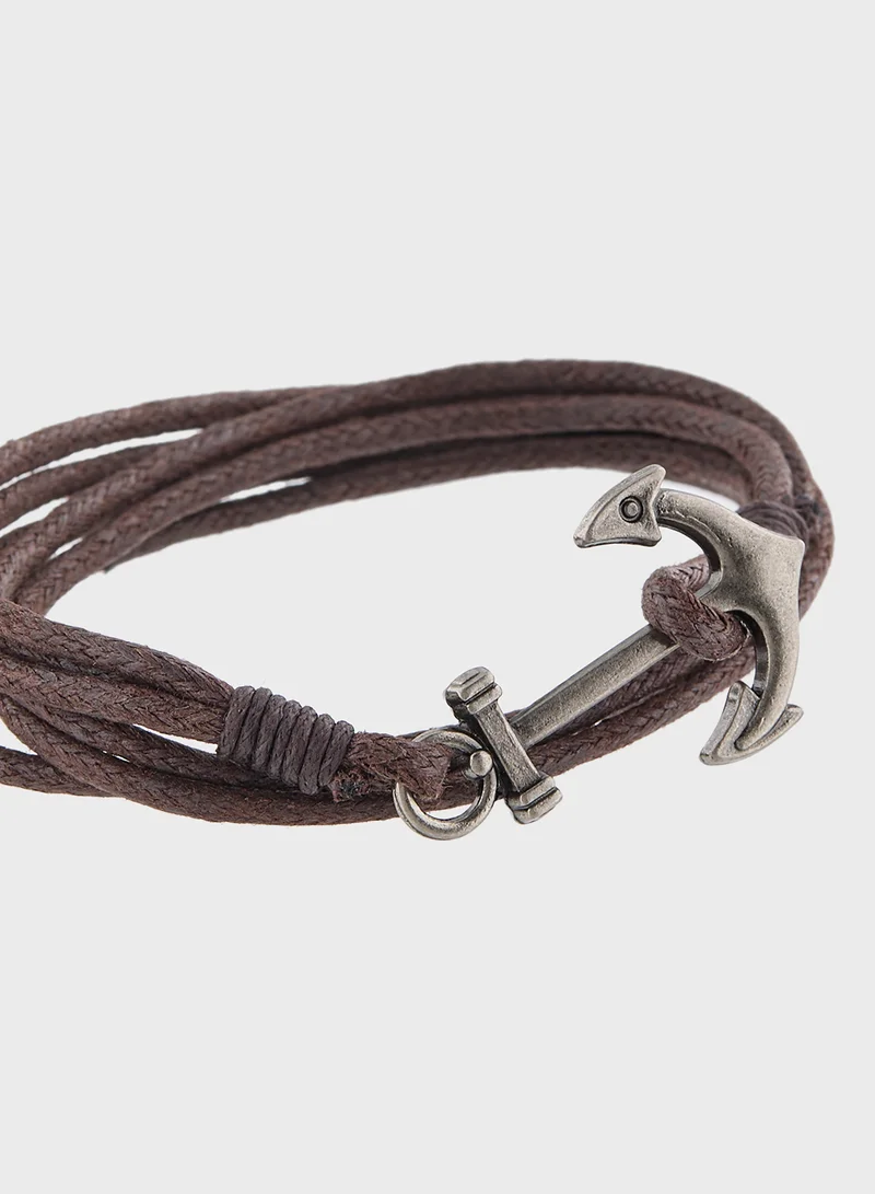 Seventy Five Anchor Wrap Bracelet
