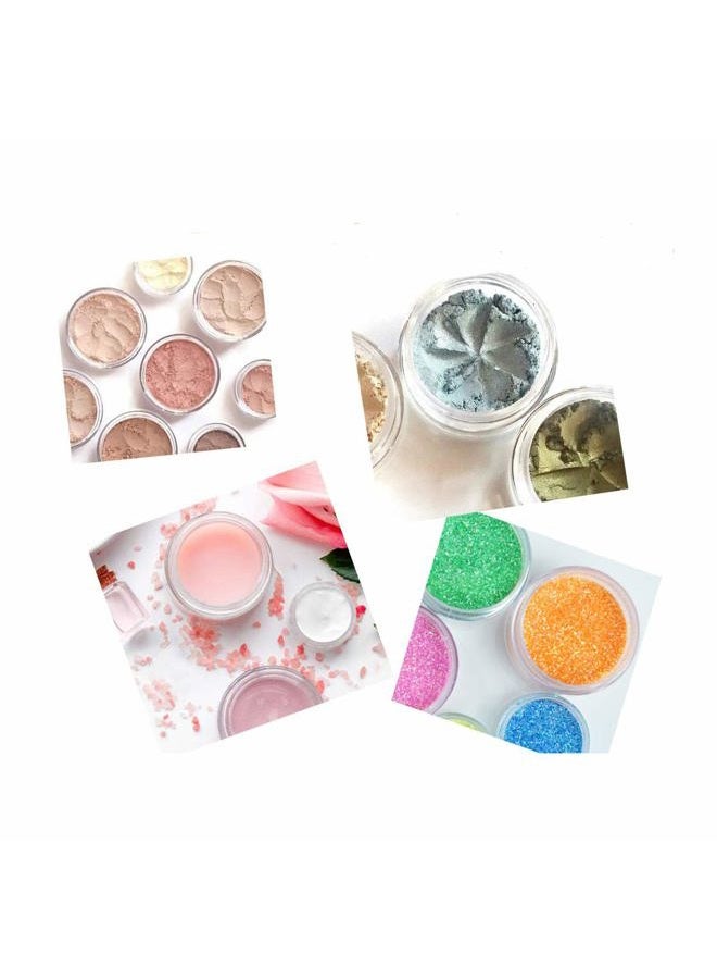 Healthcom 100 Pieces 10 Gram Empty Plastic Cosmetic Containers, Clear Round Sample Pot Jar Screw Cap Lid, For Lip Balm, Eye Shadow, Nail Powder, Creams, Lotions-BPA Free - Image 4