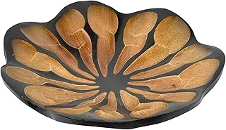 AeraVida AeraVida Blossom Lotus Mango Wood 8 inches Plate/Tray  - Image 1