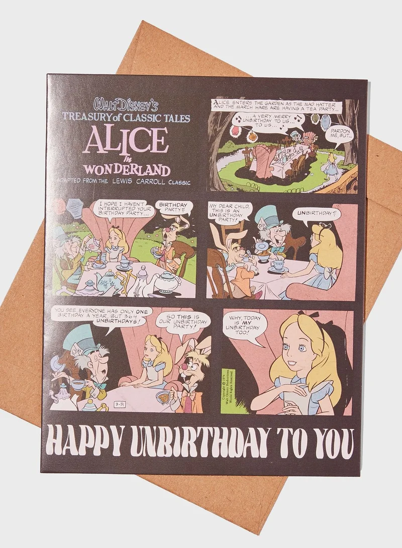 Typo Disney Alice Happy Unbirthday Nice Birthday Card