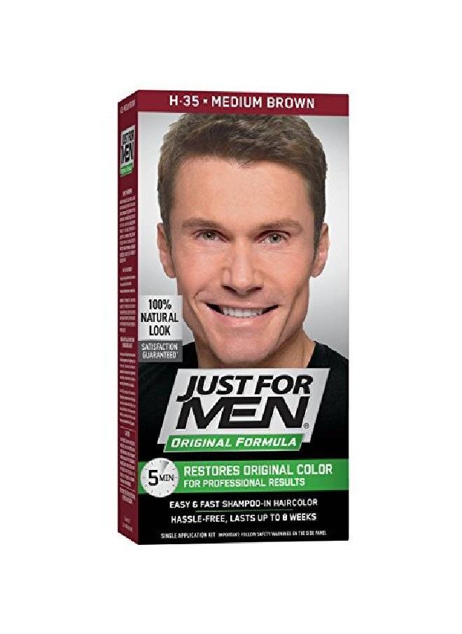 Just For Men صبغة الشعر الأصلية للرجال باللون البني المتوسط 4 أونصة سائلة (عبوة واحدة)  - Image 2