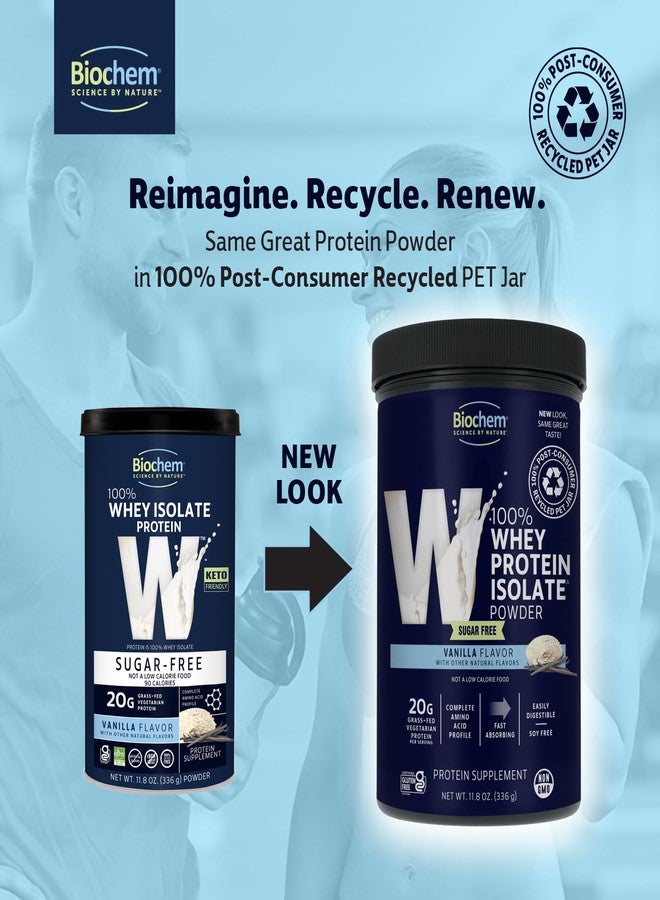 Biochem 100% Whey Sugar-Free Vanilla 20g, 11.8oz, Certified Vegetarian, Certified Gluten Free, Certified Non-GMO Tested, Keto Friendly, Grass-Fed - Image 2