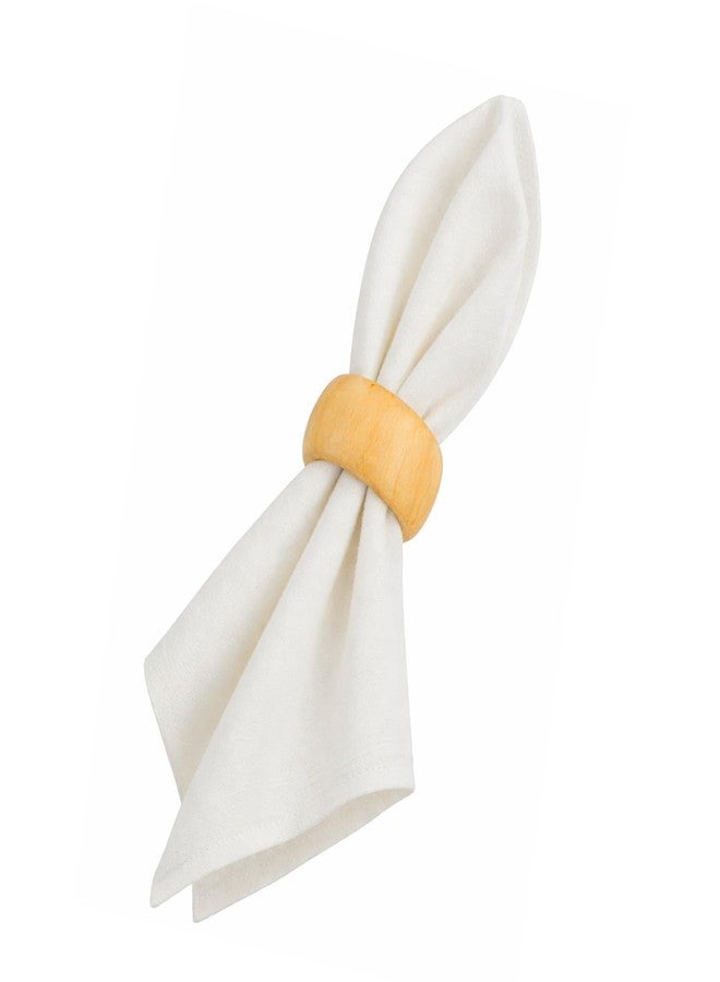 SHAFA IMPEX Classic Handmade Napkin Rings Set, Dining Table Holders for Everyday, Holiday, Christmas, Thanksgiving, Farmhouse Decor (Cream, Set of 12) - Image 2