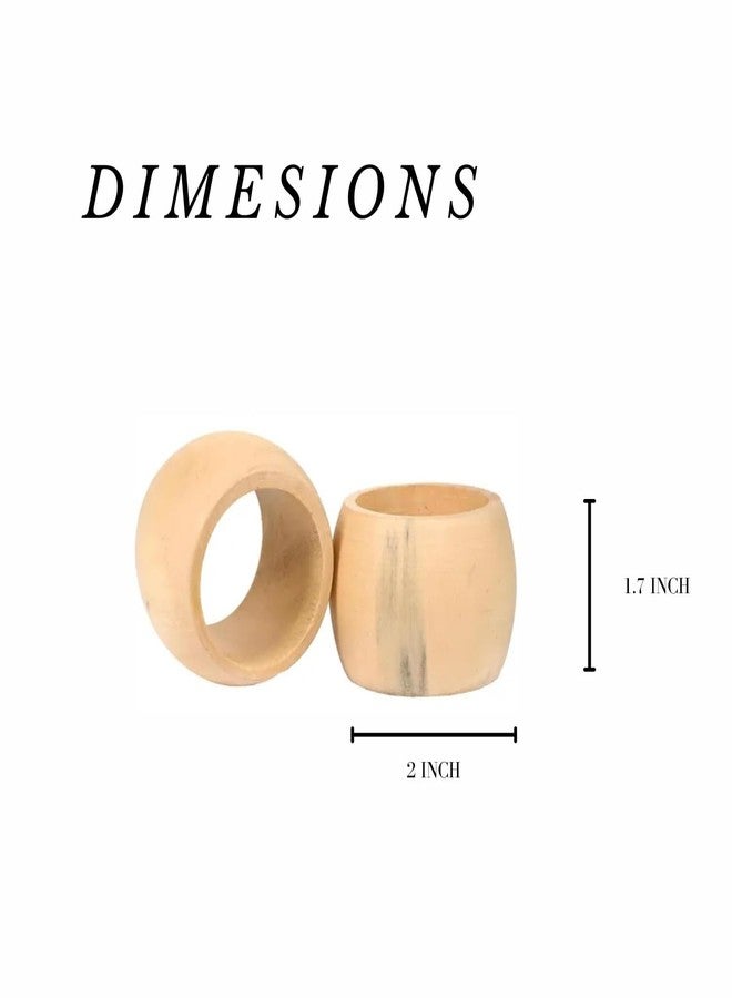 SHAFA IMPEX Classic Handmade Napkin Rings Set, Dining Table Holders for Everyday, Holiday, Christmas, Thanksgiving, Farmhouse Decor (Cream, Set of 12) - Image 3