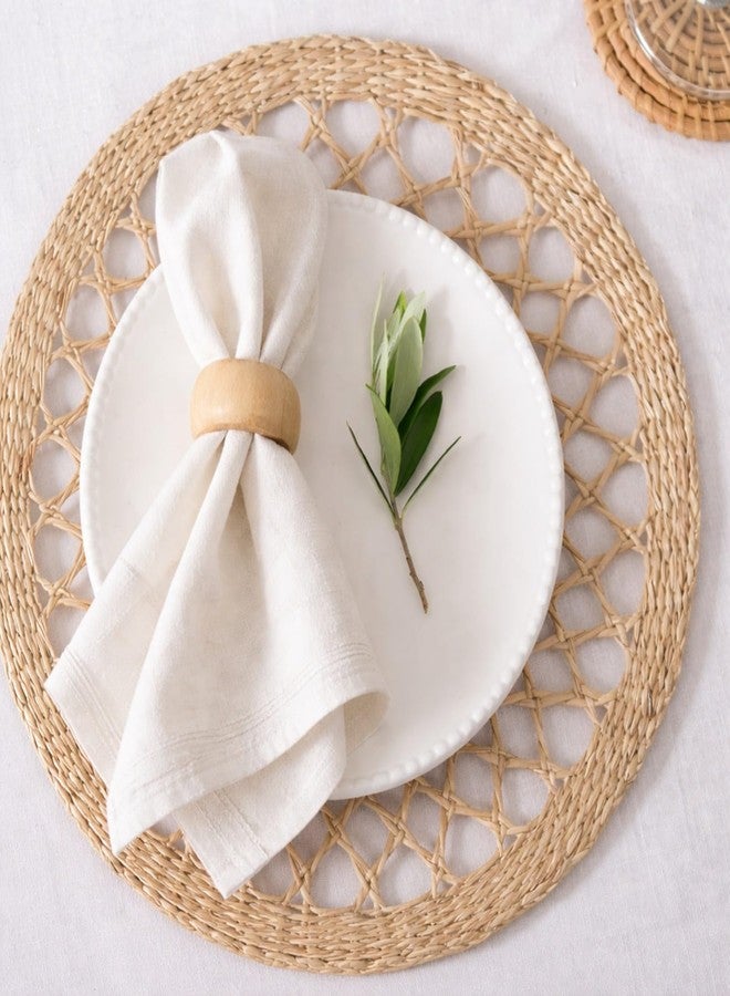 SHAFA IMPEX Classic Handmade Napkin Rings Set, Dining Table Holders for Everyday, Holiday, Christmas, Thanksgiving, Farmhouse Decor (Cream, Set of 12) - Image 4