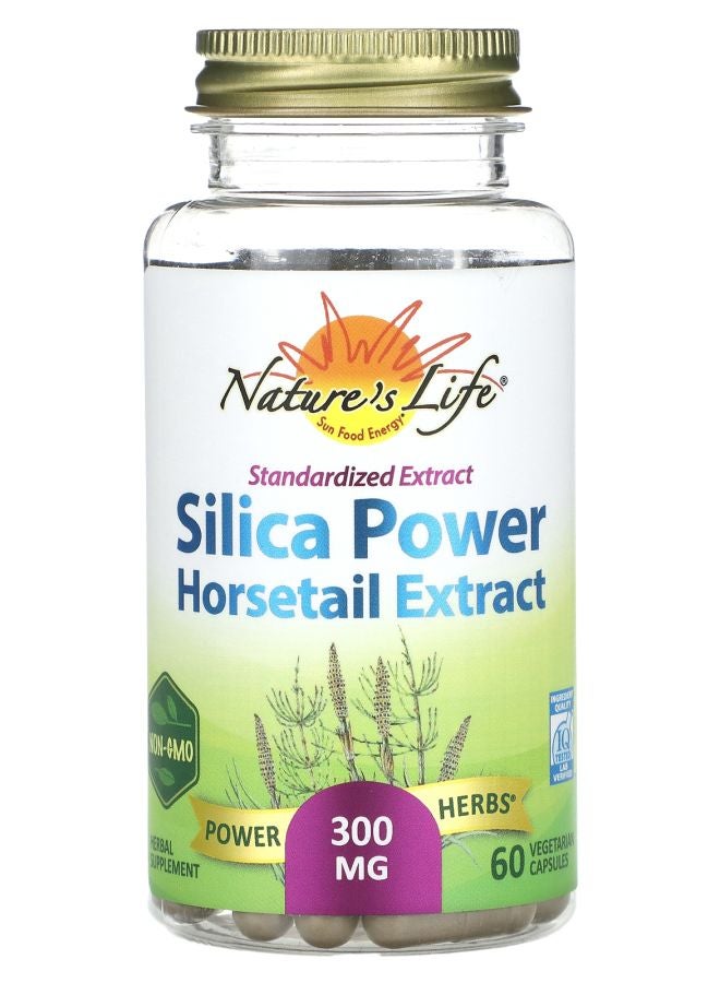 Nature's Life Silica Power Horsetail Extract 300 mg 60 Vegetarian Capsules
