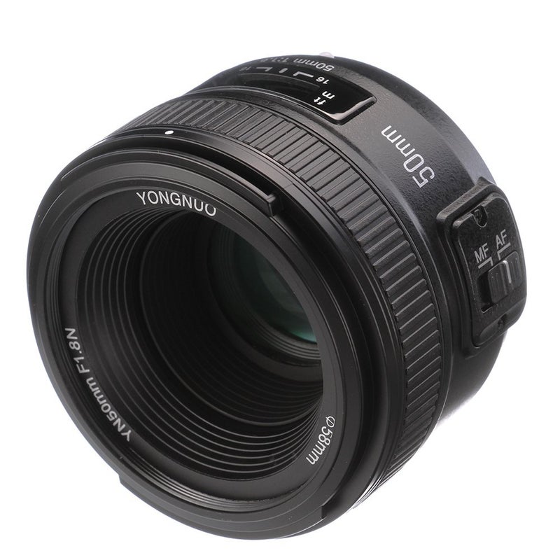 YONGNUO 50mm F1.8 for Nikon DSLR Cameras F-Mount Prime Lens- Fast Aperture Low-Light Portrait Lens with Auto Focus & Bokeh Control - Image 1