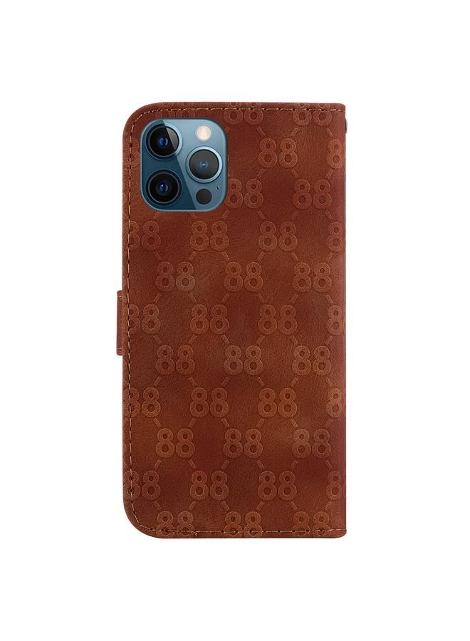 S-TOP Case For iPhone 12 Pro Max Double 8-shaped Embossed Leather Phone Case - Image 3